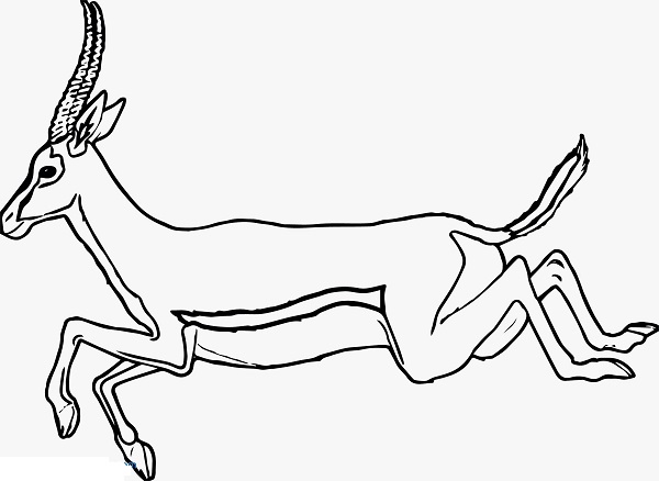 نقاشی آهو و شکارچی