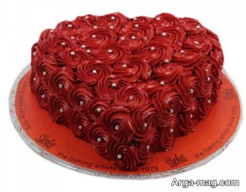 کیک زیبا قلبی 