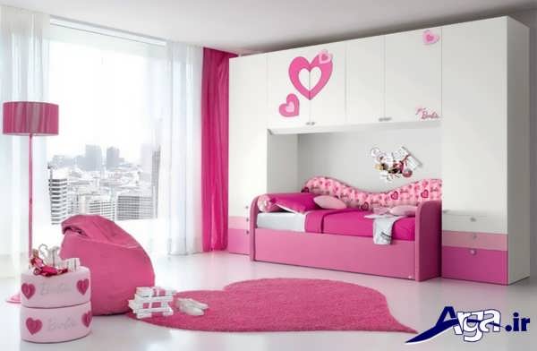 تخت و کمد با طراحی زیبا برای نوجوان 