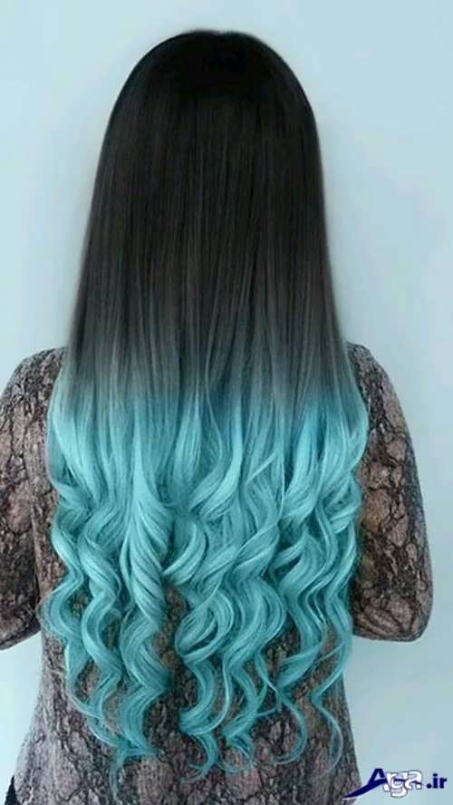 انواع رنگ موهای زیبا آبی 