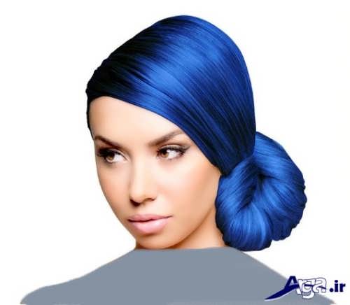 رنگ موی زیبا و فانتزی آبی دخترانه و زنانه 