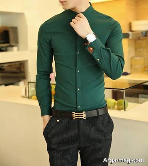 پیراهن سبز مردانه 