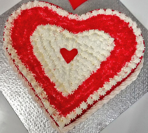 کیک قلبی ساده خانگی 