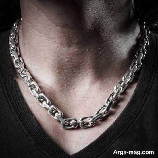 مدل گردنبند مردانه استیل زنجیری