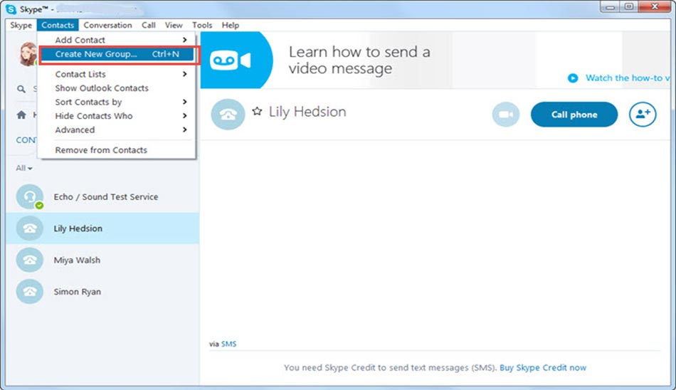 نحوه تماس تصویری با اسکایپ ویندوز