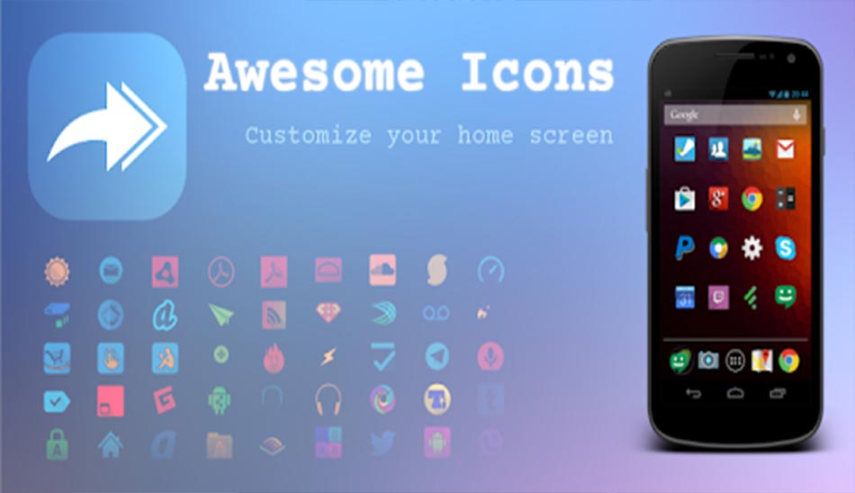 آموزش تغییر آیکون برنامه در گوشی اندروید با برنامه Awesome Icons