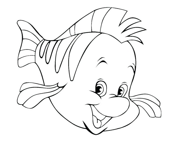 نقاشی ماهی کارتونی برای کودکان