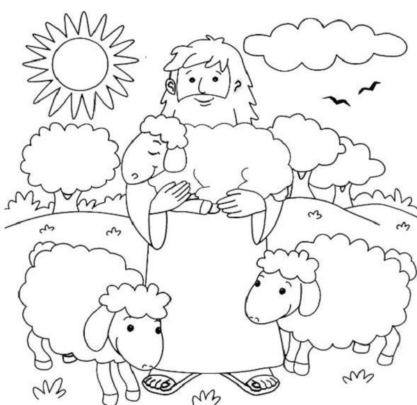 نقاشی گوسفند و چوپان
