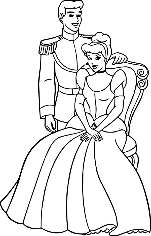 نقاشی سیندرلا و پرنس چارمینگ