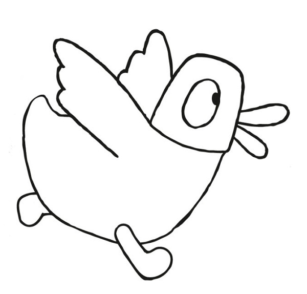 نقاشی کودکانه اردک برای رنگ آمیزی