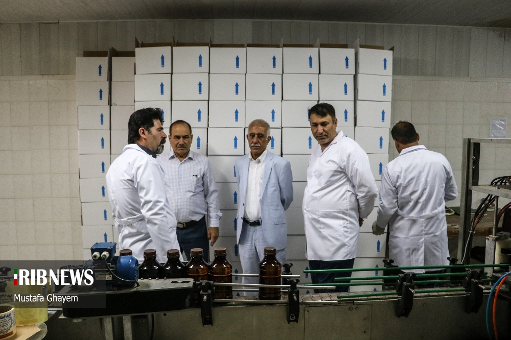 تولید ژل ضدعفونی کننده در خرمشهر + عکس