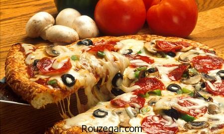  پیتزا رست بیف,طرز تهیه پیتزا رست بیف ایتالیایی,آموزش پیتزا رست بیف 