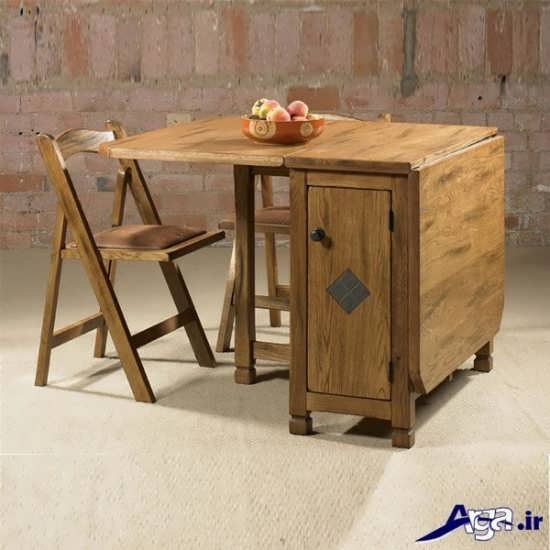 مدل میز ناهار خوری با طرح چوبی و شیک 