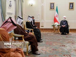 تصاویری از دیدار وزیر خارجه قطر با رئیس جمهور