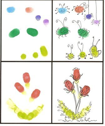 نقاشی با اثر انگشت / نقاشی با اثر انگشت برای کودکان