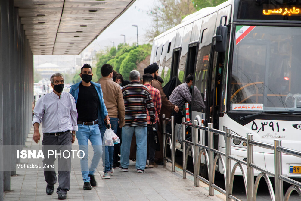 حمل و نقل عمومی مشهد در وضعیت قرمز+ عکس