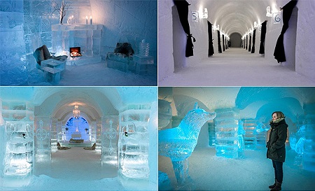 هتل های یخی لوکس, دهکده های یخی, بهترین هتل های یخی جهان