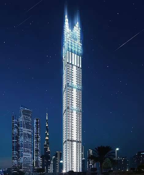 طراحی فوق لوکس برج ۱۰۰ طبقه بِن غاطی در دبی
