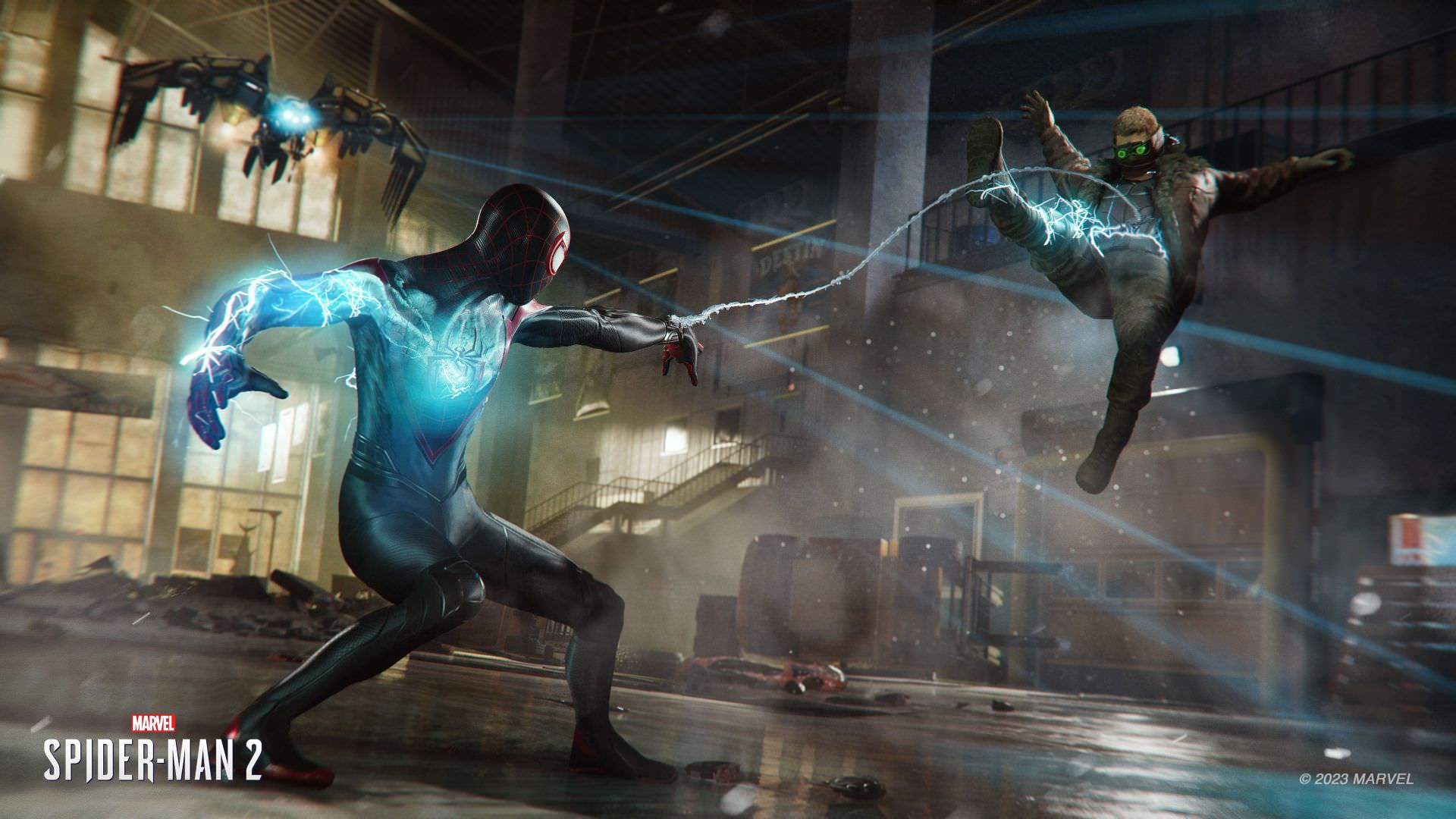 مبارزه اسپایدرمن با دشمنان در Marvel’s Spider-Man 2
