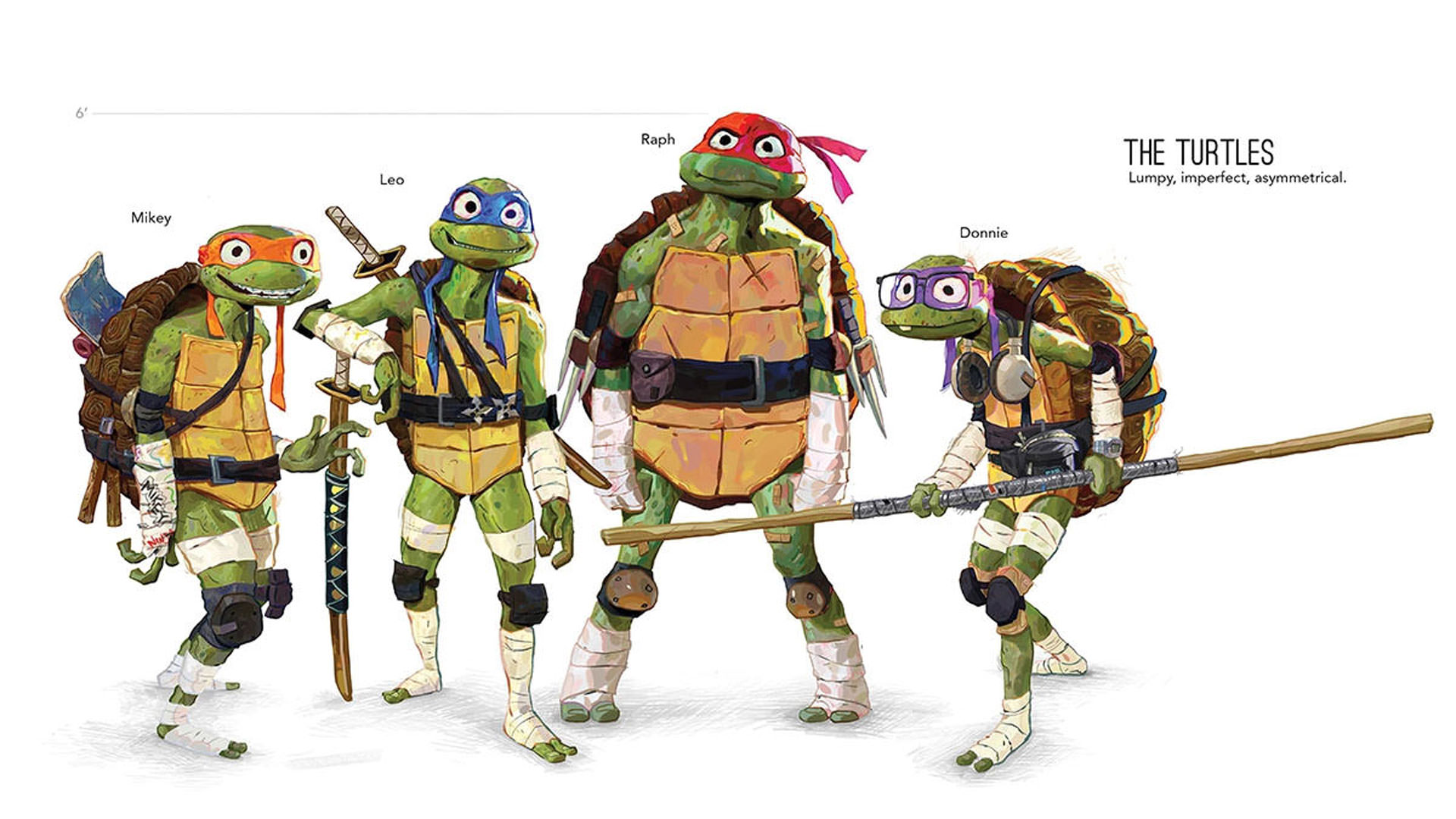 طراحی شخصیت‌های لاکپشت‌های نینجا در انیمیشن آشوب جهش‌یافته