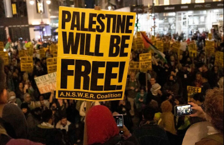 عکسهای جالب,عکسهای جذاب,تظاهرات حامیان فلسطین در شهر نیویورک آمریکا