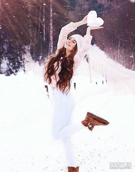 انواع ایده عکس در برف زیبا و جدید مناسب فصل زمستان | (عکس هنری در برف)