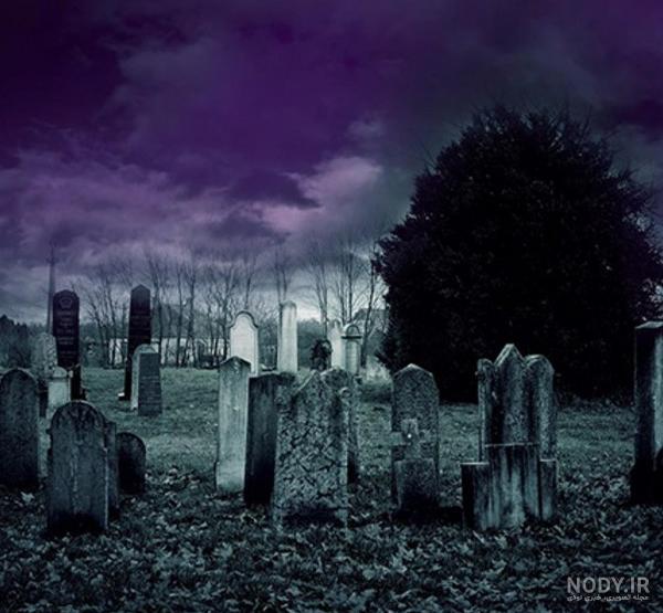 عکس دختر غمگین در قبرستان