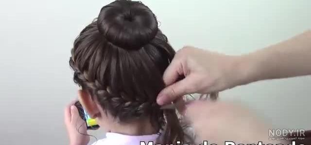آموزش بستن موی گوجه ای برای بچه | شینیون گوجه ای دخترونه